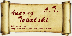 Andrej Topalski vizit kartica